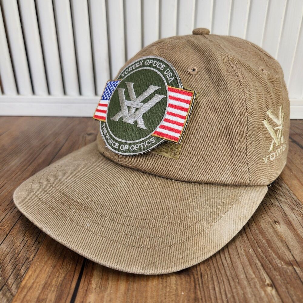Vortex Optics Removable Patch Ball Cap Brown Camping Hunting Promotional Dad Hat